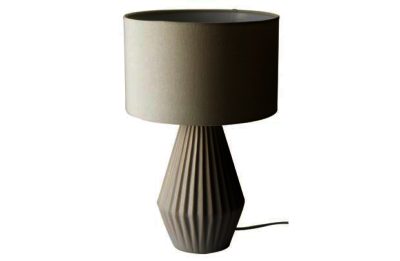 Heart of House Elvington Ribbed Ceramic Table Lamp - Grey.